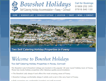 Tablet Screenshot of bowshotholidays.com